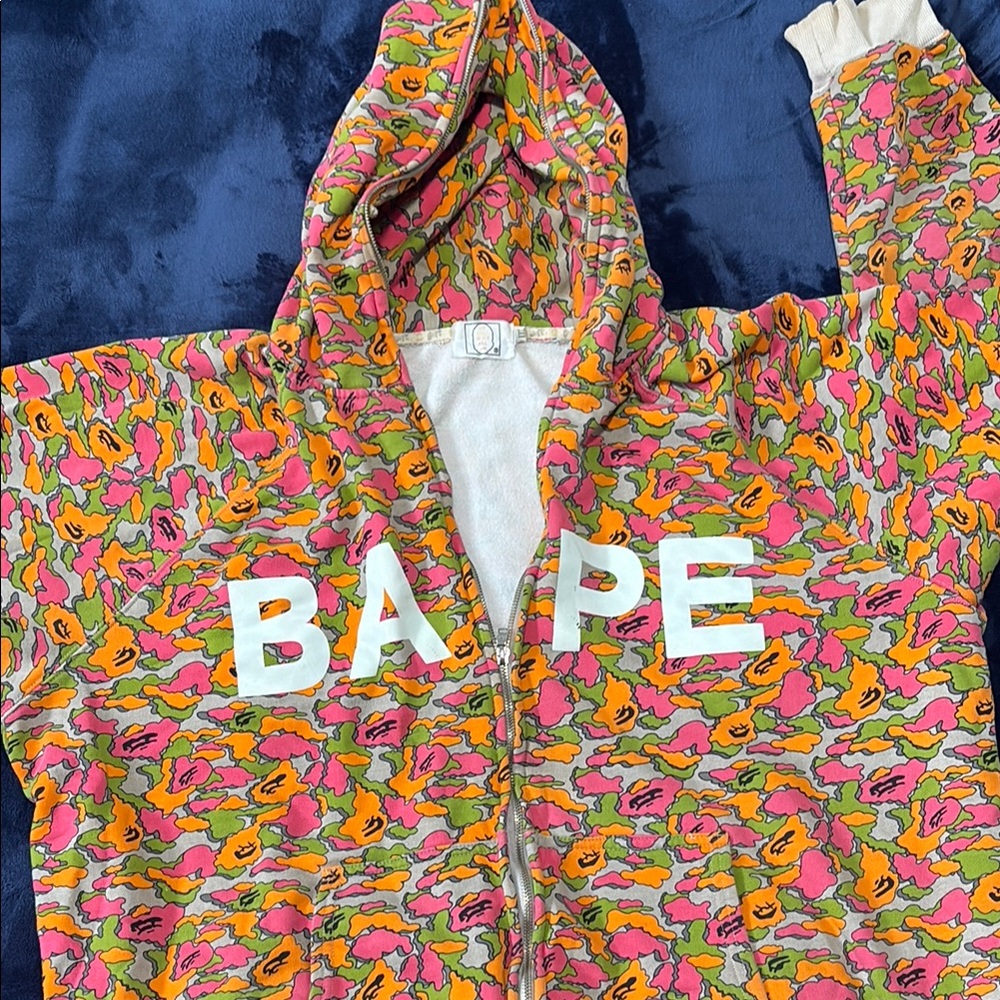 Bape Multicolor Camo Zip-Up Hoodie